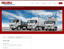 Tablet Screenshot of isuzutruckservice.com